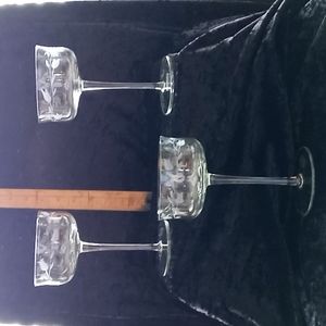 Toscany Tulip Design Etched Glasses Set of 3